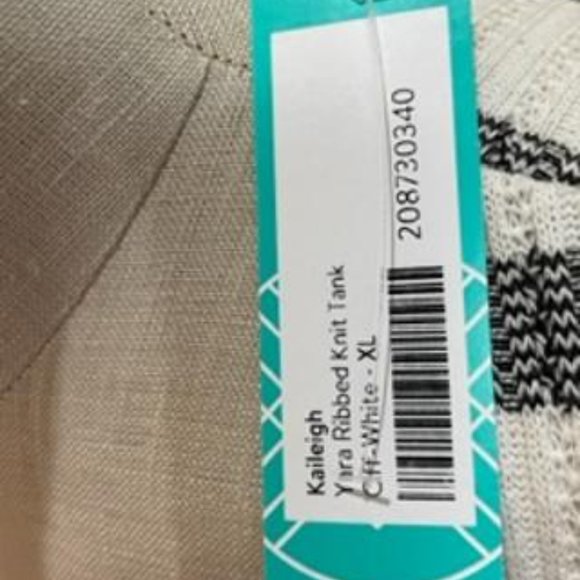 NWT Stitch Fix Kaileigh Yara Rib Knit Tank Size XL - Picture 3 of 4